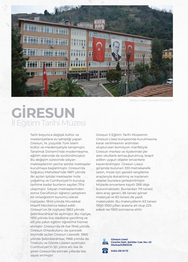 GİRESUN İL EĞİTİM TARİHİ MÜZESİ