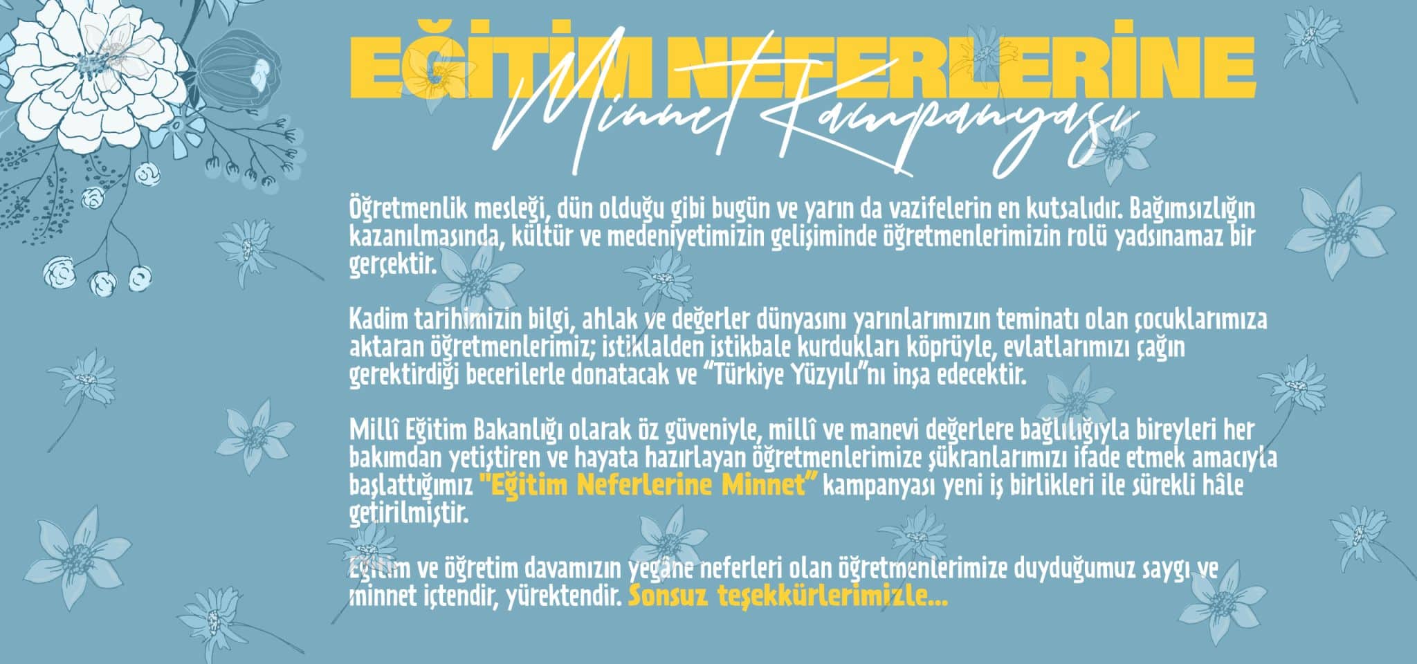 Eğitim Neferlerine Minnet Kampanyası