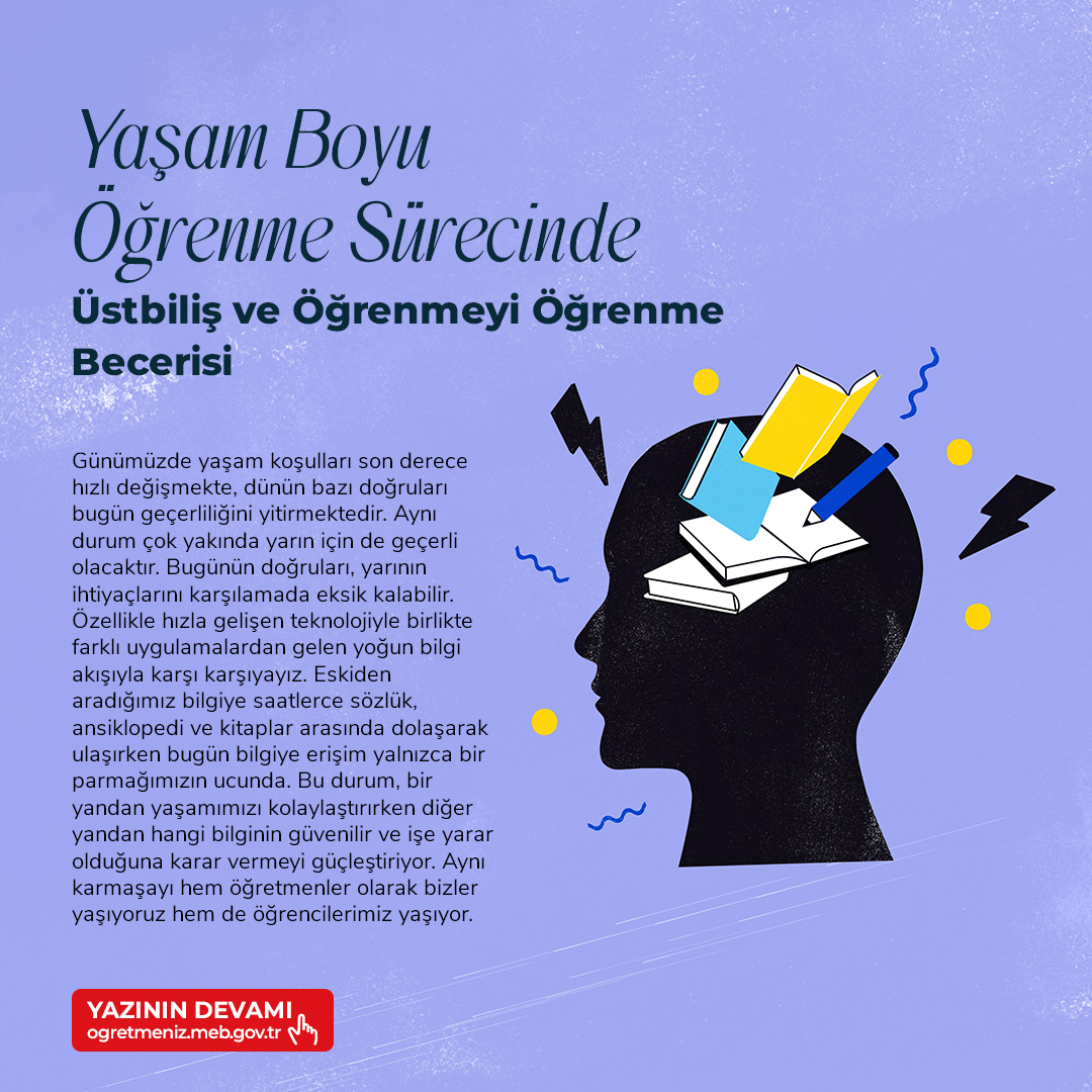 YAŞAM BOYU ÖĞRENME SÜRECİNDE ÜSTBİLİŞ VE ÖĞRENMEYİ ÖĞRENME BECERİSİ