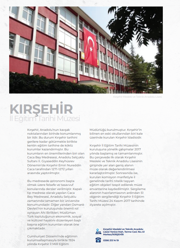 KIRŞEHİR İL EĞİTİM TARİHİ MÜZESİ