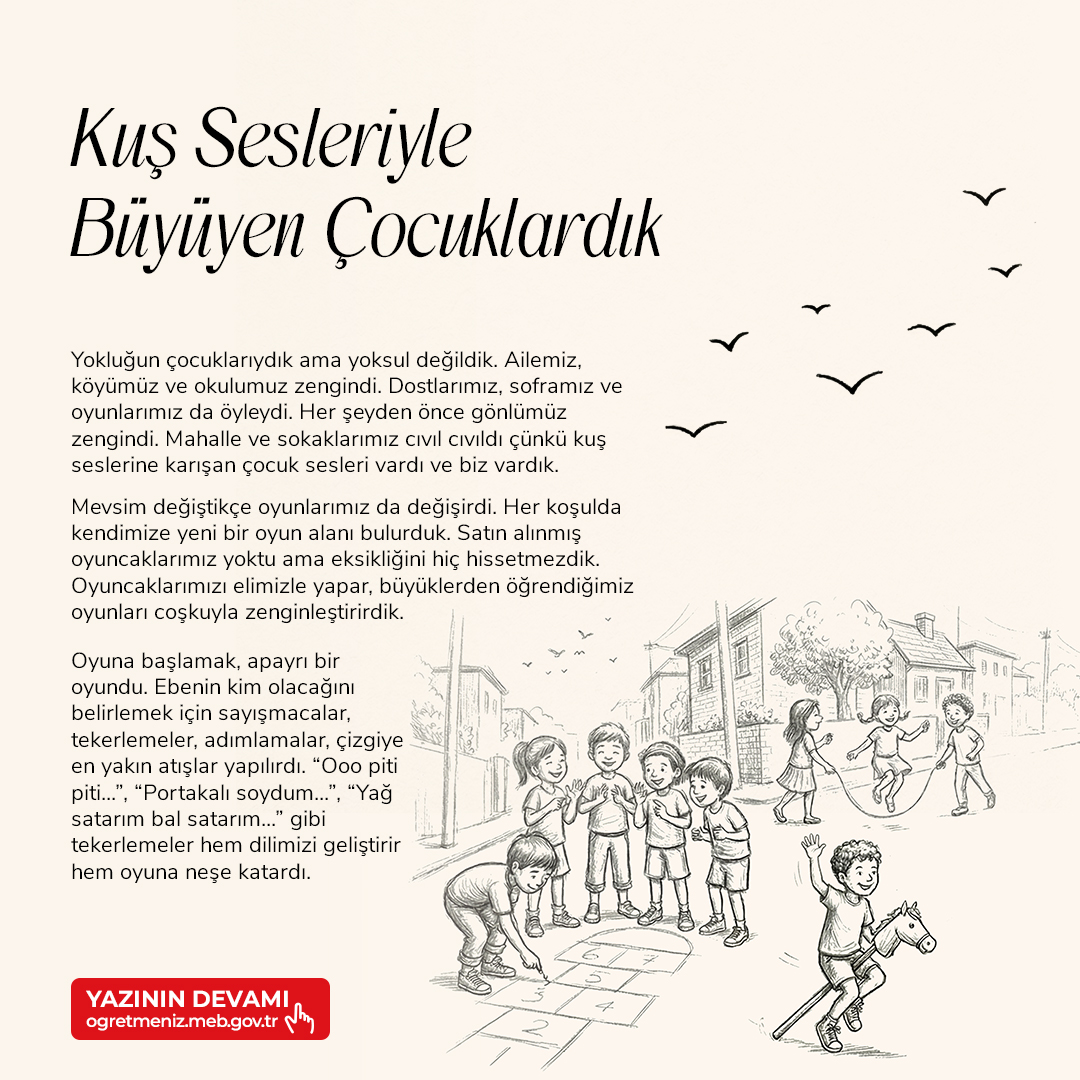 KUŞ SESLERİYLE BÜYÜYEN ÇOCUKLARDIK