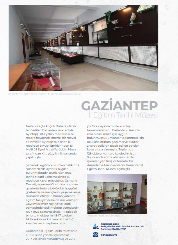 GAZİANTEP İL EĞİTİM TARİHİ MÜZESİ